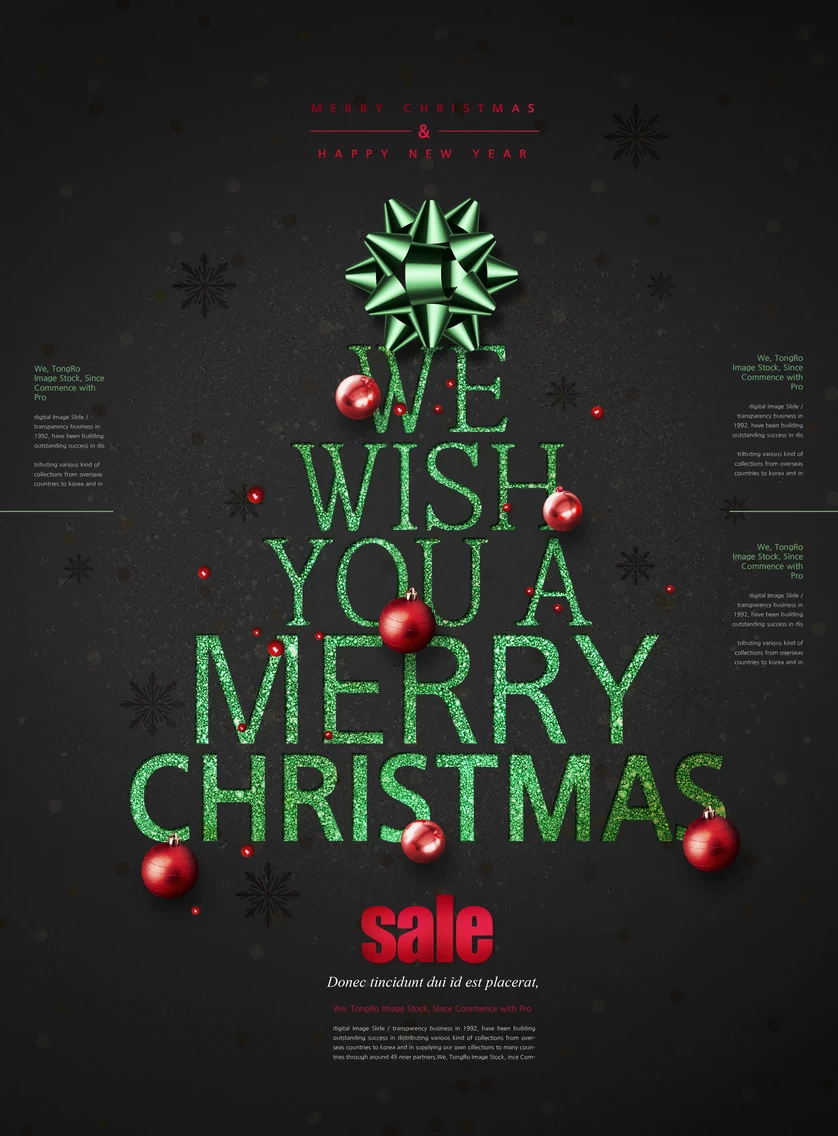圣诞节圣诞树圣诞老人闪亮装饰电商促销折扣海报PSD模板AI素材【257】